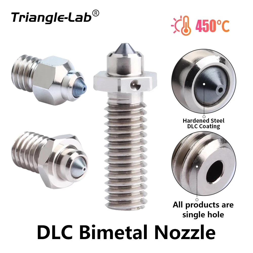 R Trianglelab V6 mk8 volcano Nozzle High Temperature Wear Resistant Hardened Steel Copper Alloy FOR Wear resistant CF HOTEND