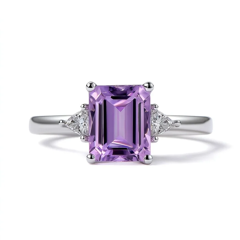 

SGARIT стерлингового серебра 925 пробы натуральный аметист топаз драгоценный камень светло-фиолетовый обручальное ювелирное кольцо оптом