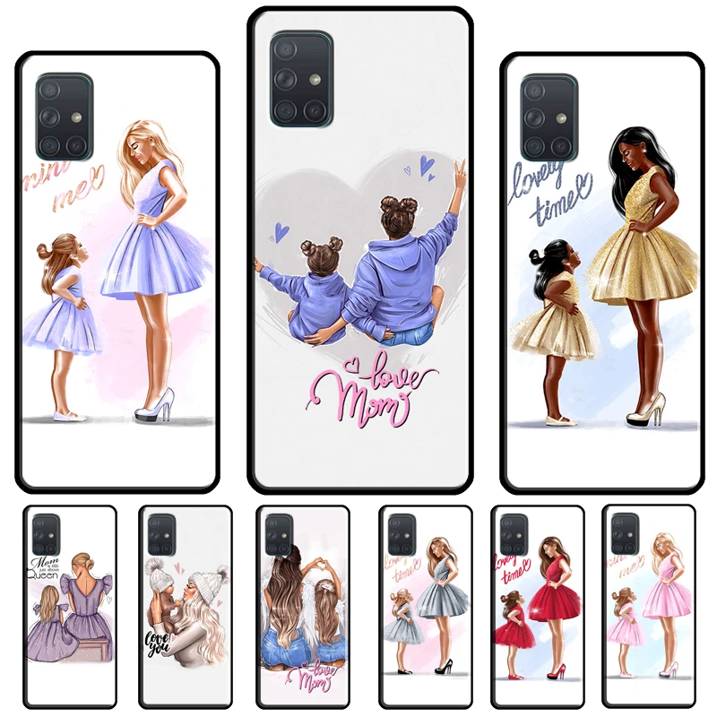 Super Mom Baby Girl Son Daughter Case For Samsung A54 A34 A14 A24 A12 A22 A32 A42 A52 A51 A71 A50 A70 A13 A23 A33 A53 Cover