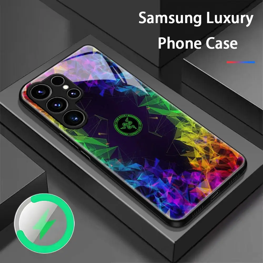 R-RazerES Luxury Phone Case For Samsung S26 S25 S24 S23 S22 S21 S20 Plus Ultra Fold A Glass Magnetic Case