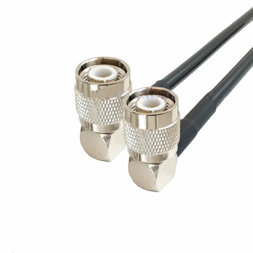 RG58 cable TNC Male to TNC Male Plug Right angle Connector RG-58 50-3 RF pigtail jumper Cable