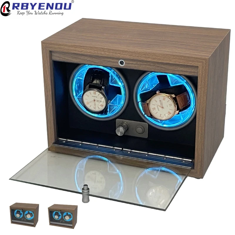 Watch Winder for Automatic High End Watchs Start Stop Automatically Function Low Noise Watchwinder Storage Box Customizable Logo