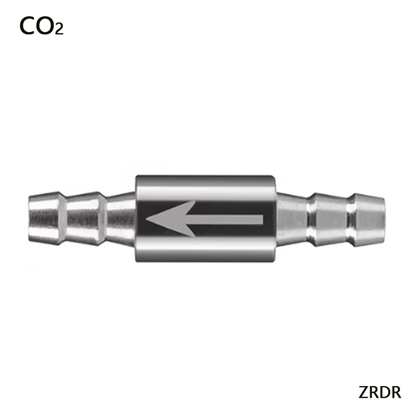A válvula de retenção de aço inoxidável CO2 do aquário é usada no difusor do equipamento de CO2 para evitar refluxo de gás mangueira diâmetro interno 4mm