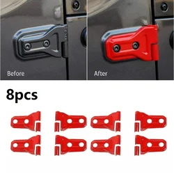 8pcs Car Door Hinge Cover Trim Black High Quality ABS Auto Exterior Parts For Jeep Wrangler JK Unlimited 4-Door & 2 Door
