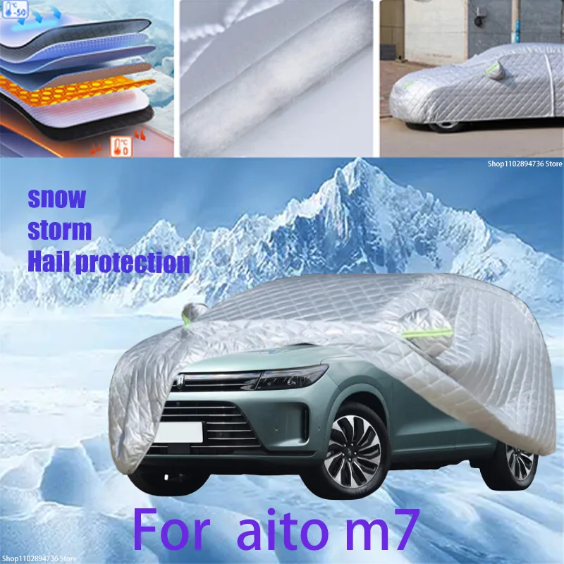 

For aito m7 Outdoor Cotton Thickened Awning For Car Anti Hail Protection Snow Covers Sunshade Waterproof Dustproof