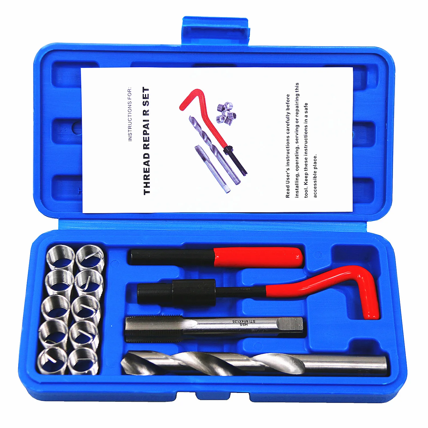 BestsQ Metric Thread Repair Insert Kit Car Screw Restoring Damaged Auto Repair Tool M14*1.25