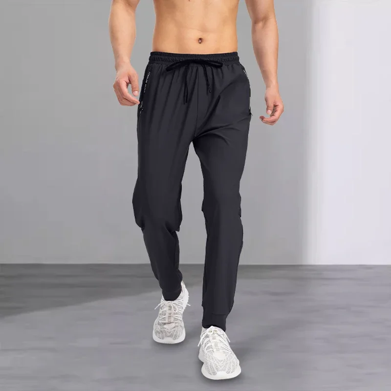 Pantaloni sportivi da uomo, pantaloni da allenamento sportivi flessibili, esercizi in palestra, corsa, vestibilità comoda, leggera e ad asciugatura rapida
