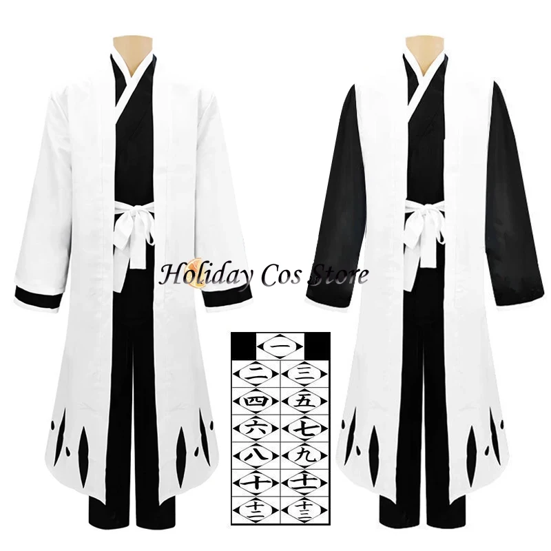 

Gotei 13 Division Captain Uniform аниме косплей костюм Kyoraku Shunsui Shinigami наряд тысячелетняя кровавая война мужской комплект вечерние