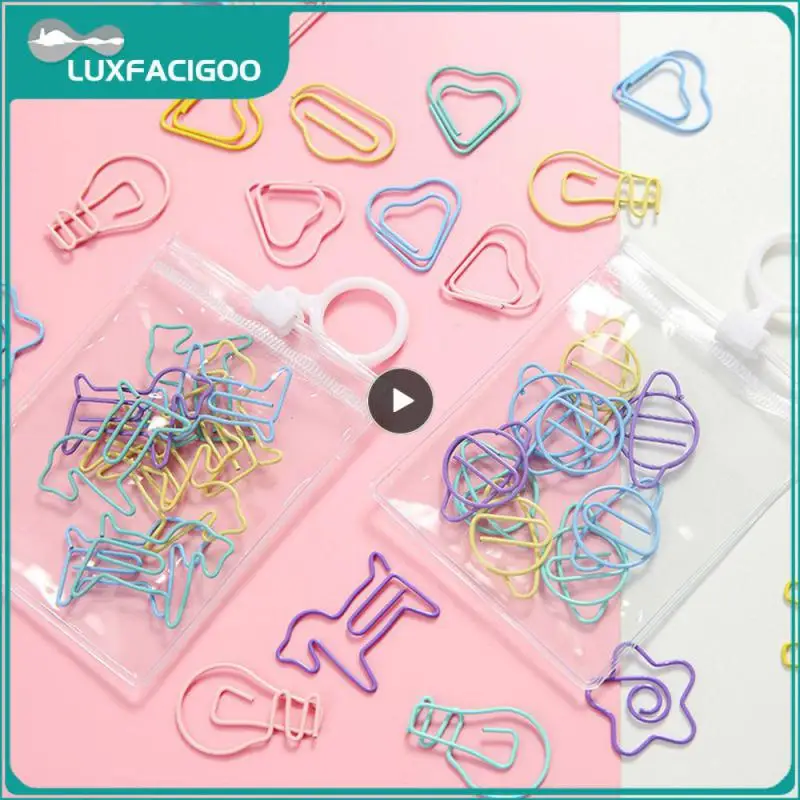 Graffetta in metallo Design carino Mini segnalibro in metallo piccolo ufficio creativo graffetta carina cancelleria pratica studenti Color caramella