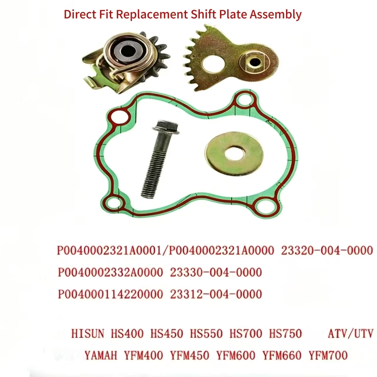 Direct Fit Replacement Shift Plate Assembly for Hisun HS450 HS550 HS700 HS750 & Yamaha YFM660 YFM700 ATV/UTV