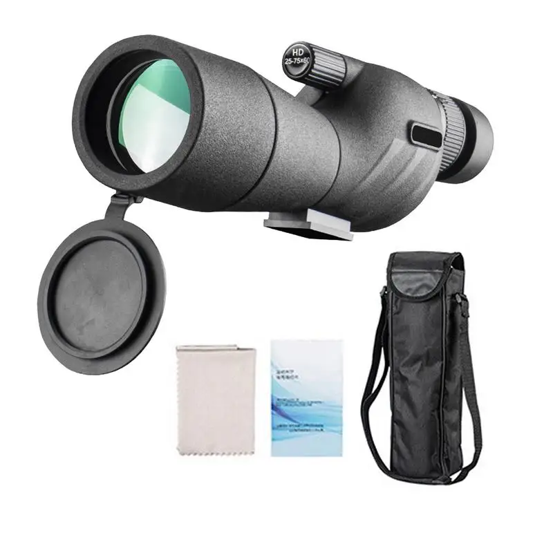 

Portable Monocular 25-75x60 Larger Vision Monoculars For Adults Shockproof Fogproof Compact Zoom Telescope Lightweight Handheld