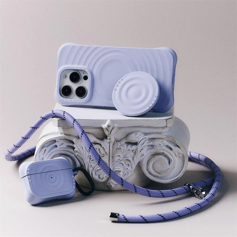 Supporto per telefono magnetico in silicone Ripple Grip Tok per iPhone 17 15 14 13 12 16 Pro Max Supporto per supporto per S25 S26 Ultra