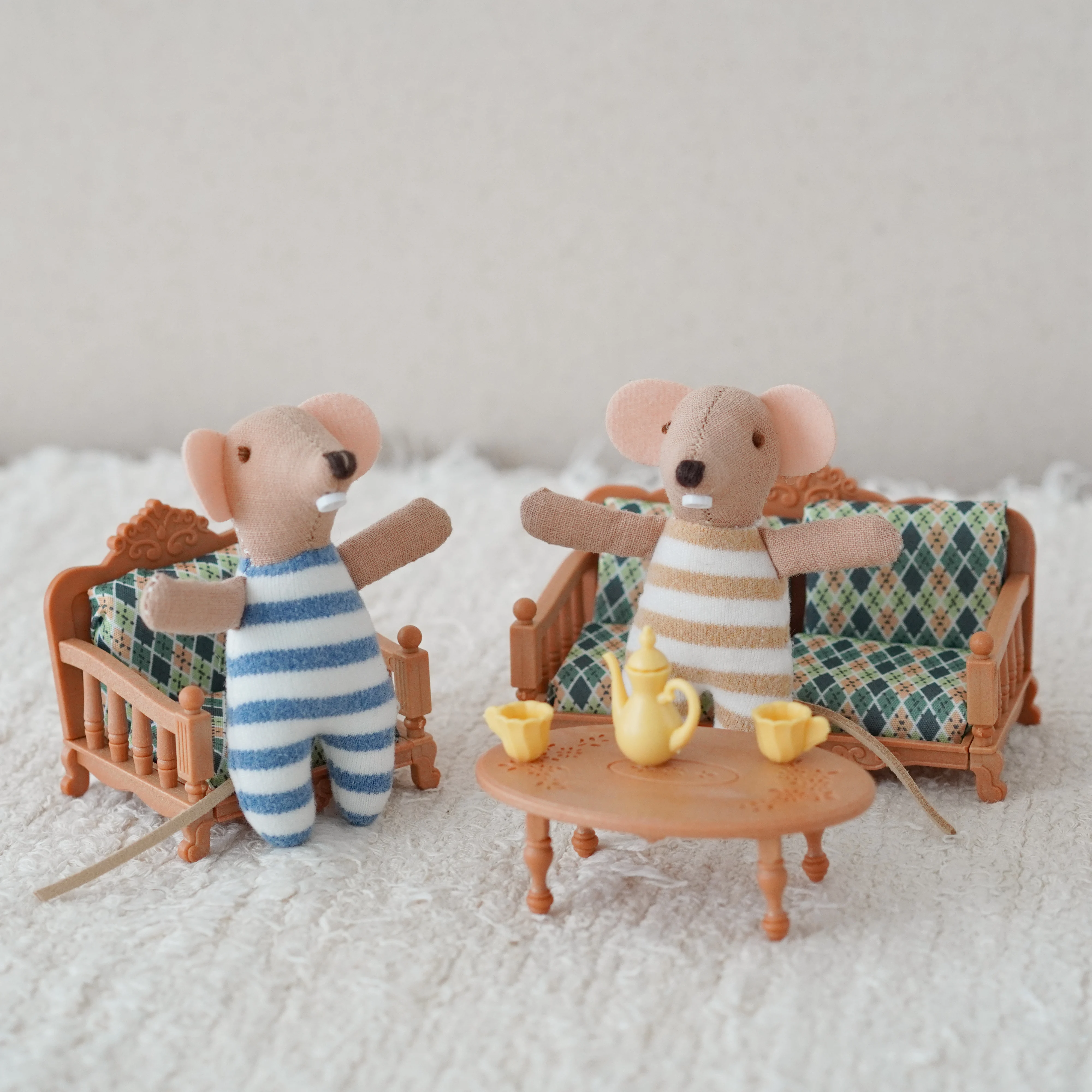 Adorable Winged Mouse Cloth Doll, INS Style Zodiac Gift - Mini Plush Puppet for Baby Shower/Party Decor