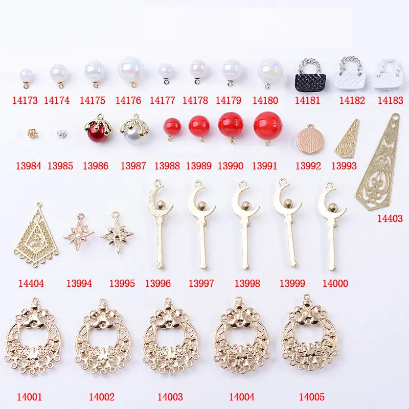 Pendentif de perles en alliage, 10 pièces, sac magique, créatif, strass, ornement de bouton, boucles d'oreilles, tour de cou, accessoires de bijoux, bricolage