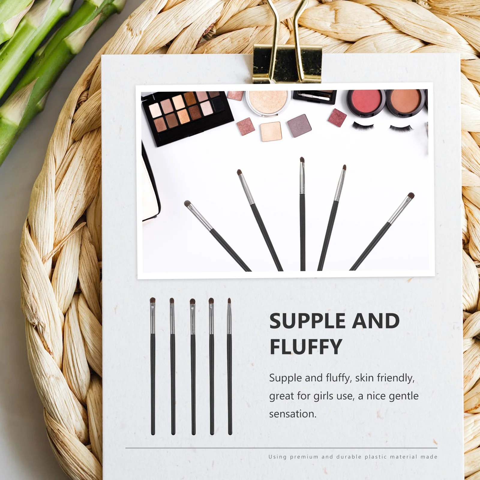 

5pcs Makeup Brushes Eyeshadow Foundation Blush Tools Smooth H Practical Amateur Professional Stylish Joyful Mood Time Saver
