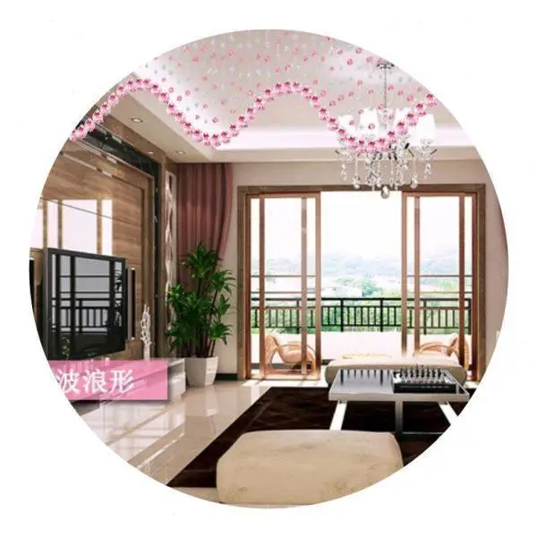 Crystal bead curtain hanging curtain dining room curtain door curtain bedroom decorative curtain entrance partition living room