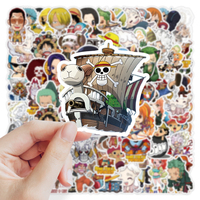 10/30/50/104pcs Kawaii ONE PIECE Luffy Gare 5 Stickers Cute Q-version Anime Sticker Phone Suitcase Guitar Cartoon Decal Kids Toy