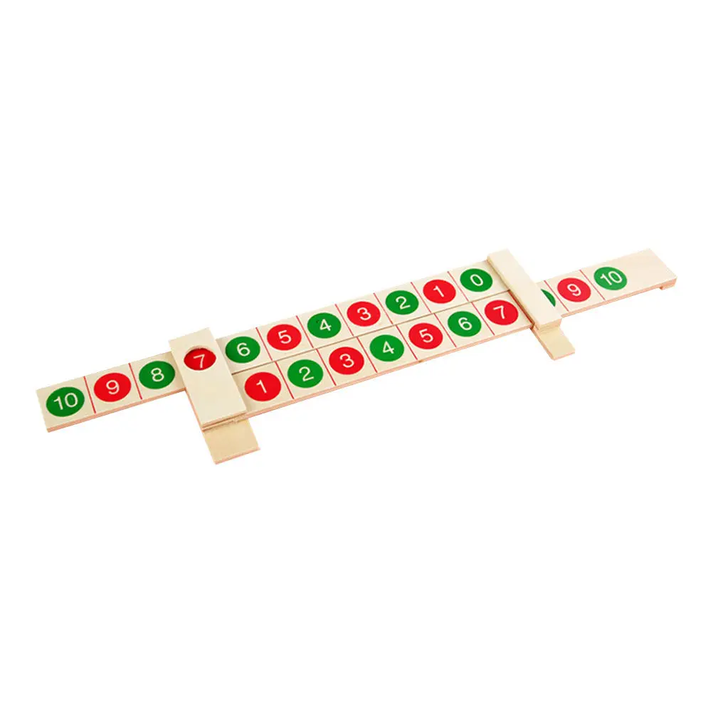 

Math Ruler Wooden Digital Arithmetic Learning Aid Children Addition Subtraction Educational Portable Counting