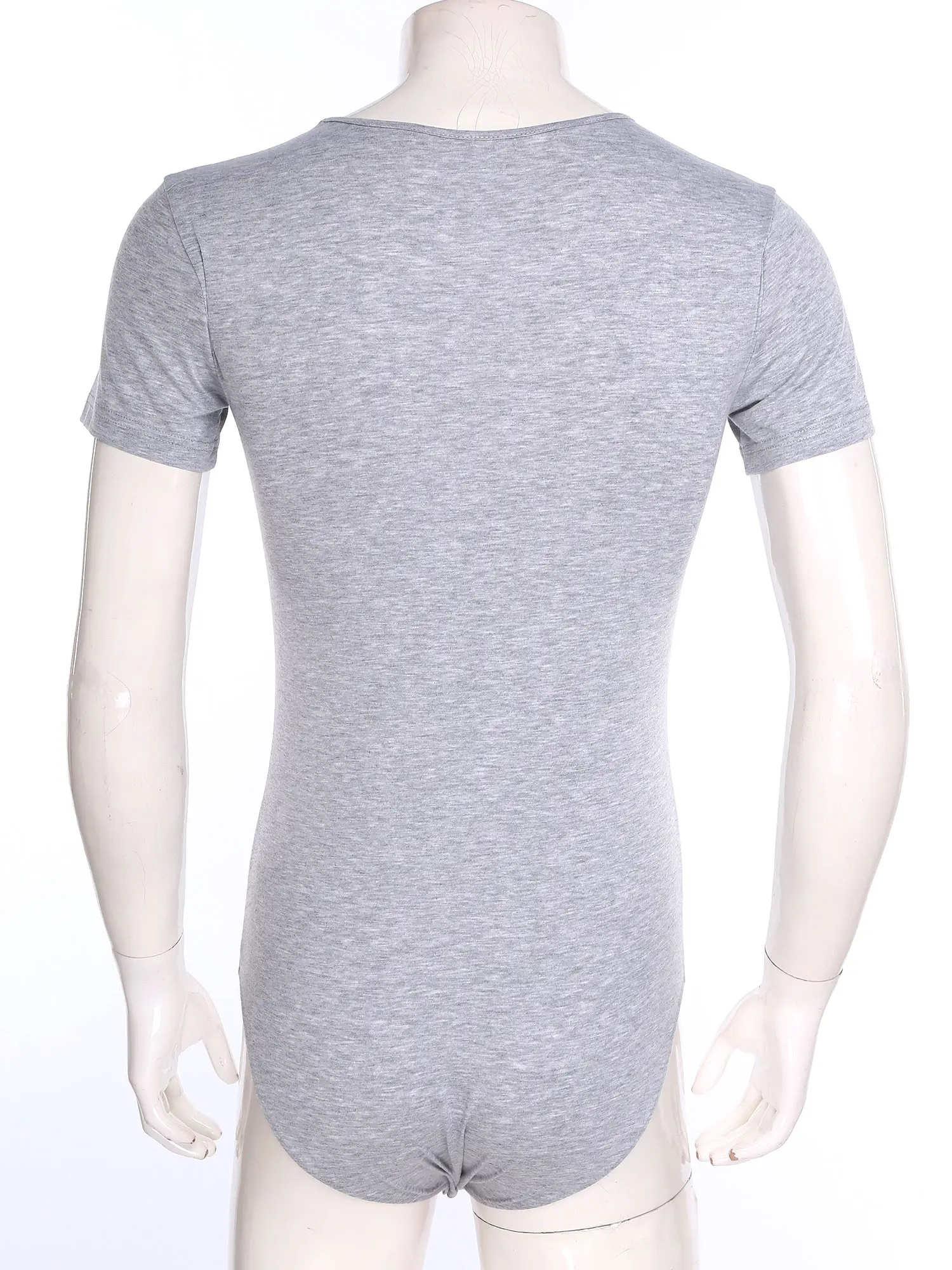 

Men Bodysuit Pajamas Snap Crotch Romper Adult Baby Diaper Short Sleeve Buttoned Crotch One-piece Leotard Nightwear Men Women Top