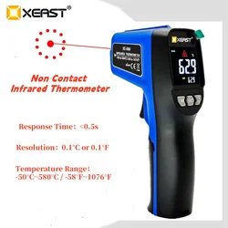 XEAST XE-580 Termometro digitale Laser Pistola di temperatura professionale industriale senza contatto per uso domestico con LCD laser a infrarossi