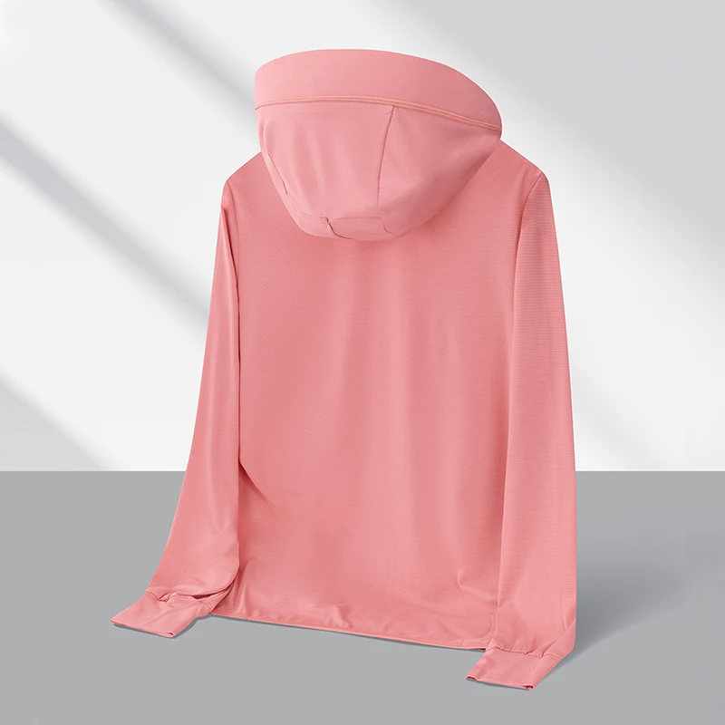 Ropa de protección solar para hombres y mujeres, chaqueta transpirable de secado rápido, ultrafina, de seda de hielo, con capucha, para exteriores, Verano