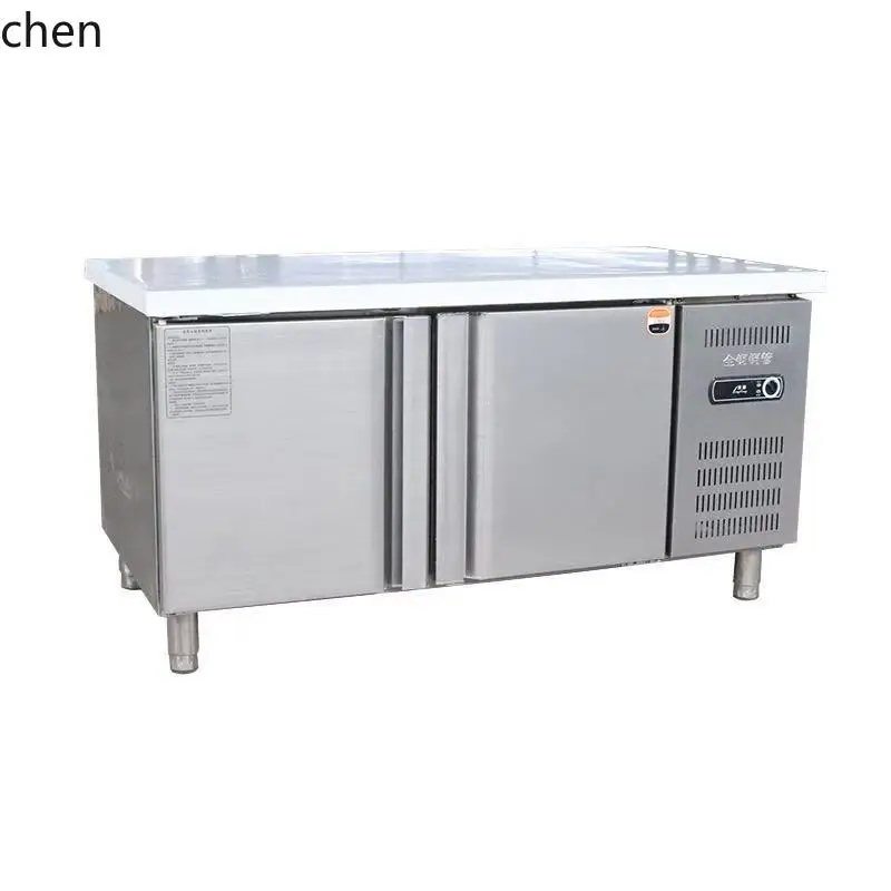 

LXC refrigerated workbench refrigerator freezer stainless steel fresh-keeping console horizontal kitchen flat freezer water bar