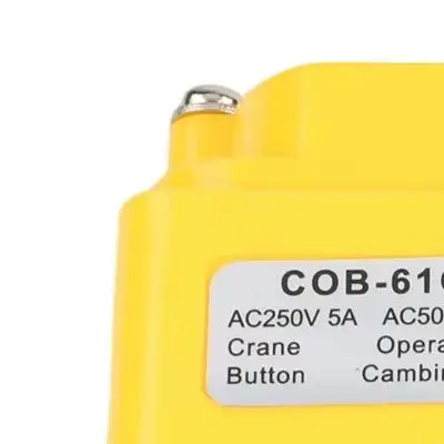 Electric Hoist Push Button Switch 220V for IP54 Rated with Stop and Up Down Momentary Controls for Industrial Cranes