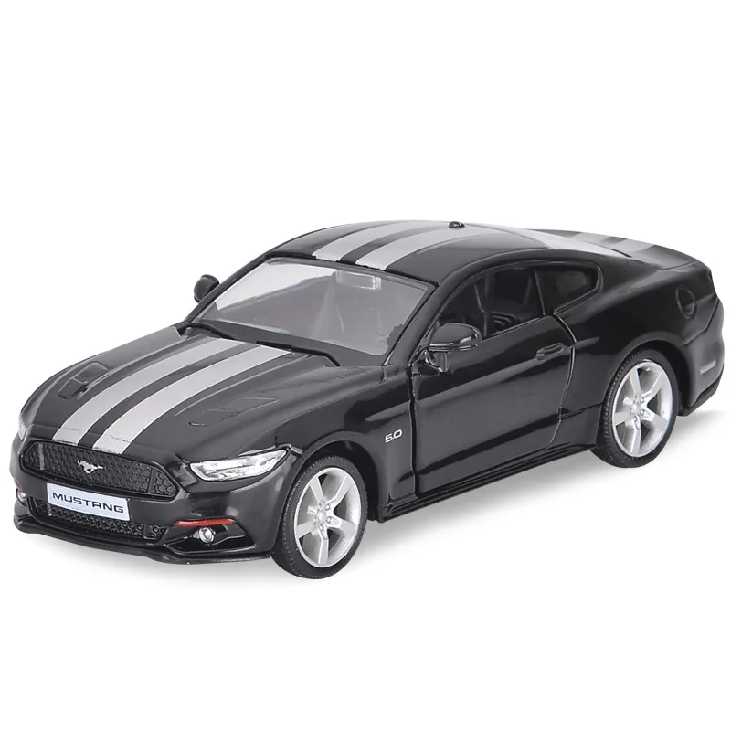 1/36 Ford Mustang GT Toy Car Model RMZ CiTY Diecast Super Sport Vehicle Pull Back Door Openable Collection Gift For Children Kid