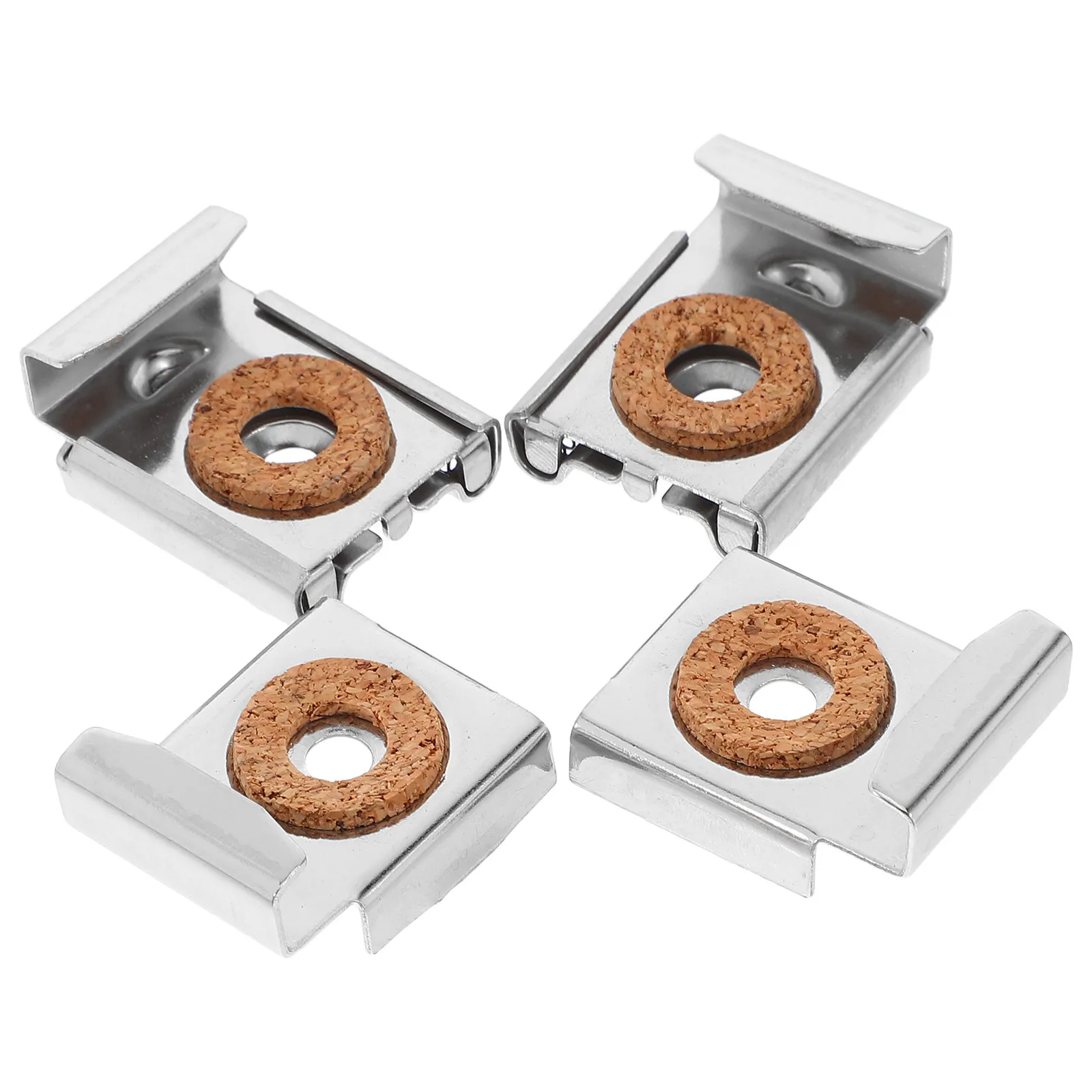 1Set Stainless Steel Mirror Clips Square Shape for Frameless Glass Mirrors Heavy Duty Mounting Hardware Home Office Commercial
