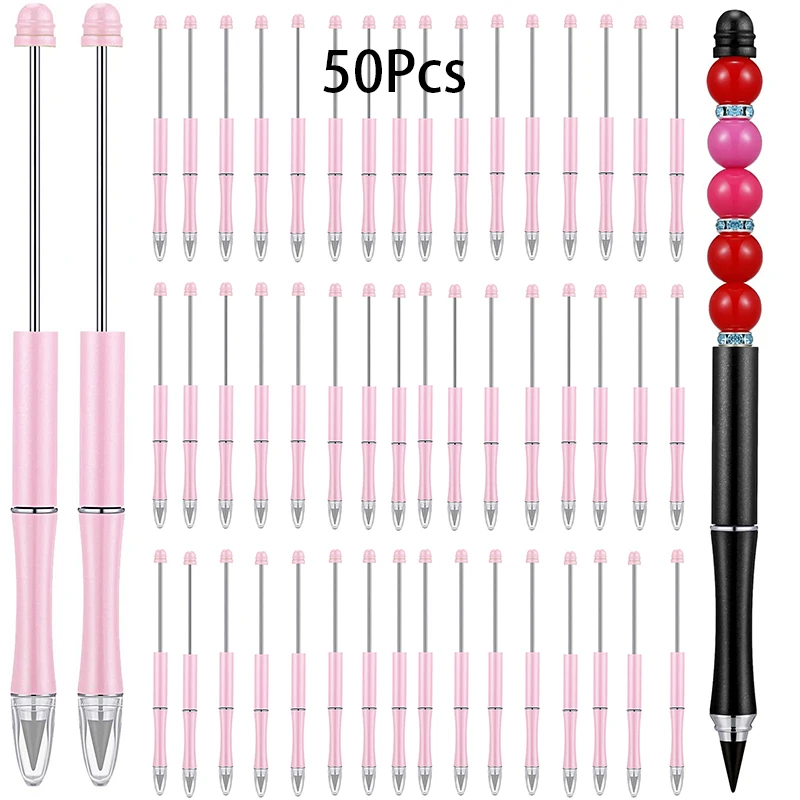 50Pcs Metal Pencil Add A Bead Inkless Pencil Everlasting Replaceable Head Non Dirty Hand Pencils