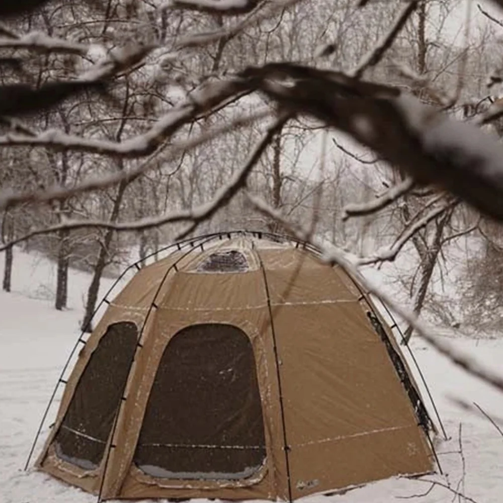 

Tom AutoCustomized Waterproof 5-8 Person Outdoor Octagonal Ball Tent Dome Tent Big Family Shelter Hemisphere Tent with Chimney
