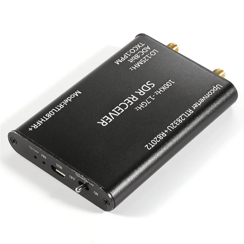 

A43M 100Khz-1.7Ghz RTL-SDR Receiver Upconverter RTL2832U+R820T2 1PPM TXCO SDR Radio Receiver For AM FM CW LSB USB Easy Install