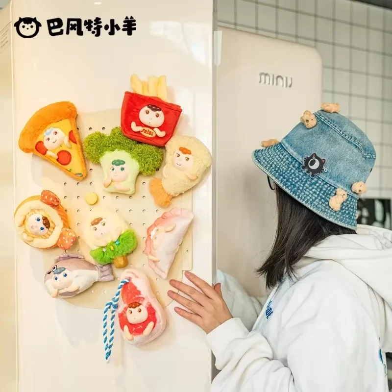 

What Food Are We Eating Today Bestie Lamb Surprise Blind Box Figurines Plush Trendy Dolls Refrigerator Stickers Decorations Gift