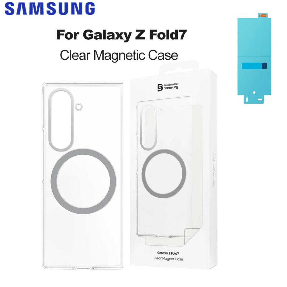 

Оригинальный прозрачный магнитный чехол для Samsung Yuchuan для Galaxy Z Fold7, чехол из двух предметов для телефона с магнитной защитной крышкой GP-FFF966