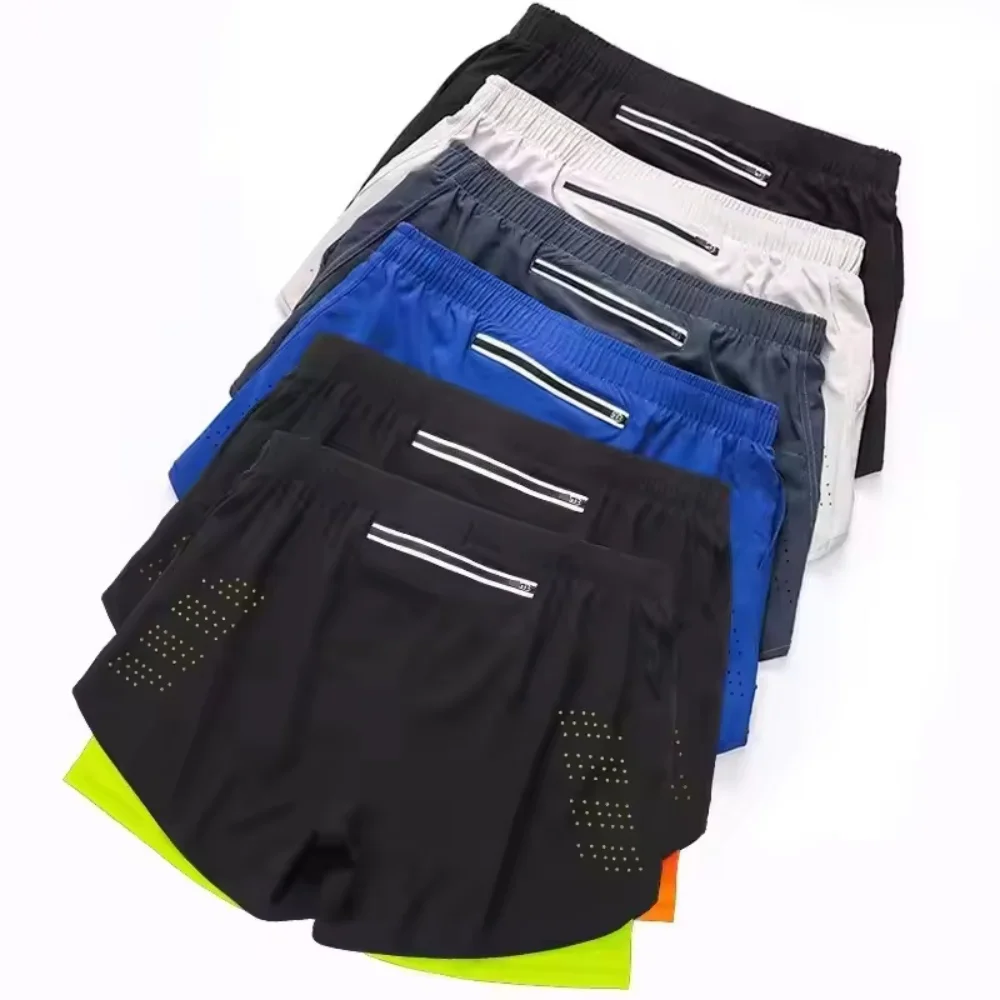 New men's summer outdoor running training 2-in-1 shorts, double-layer beach pants, quick-drying and breathable sports pants image 6