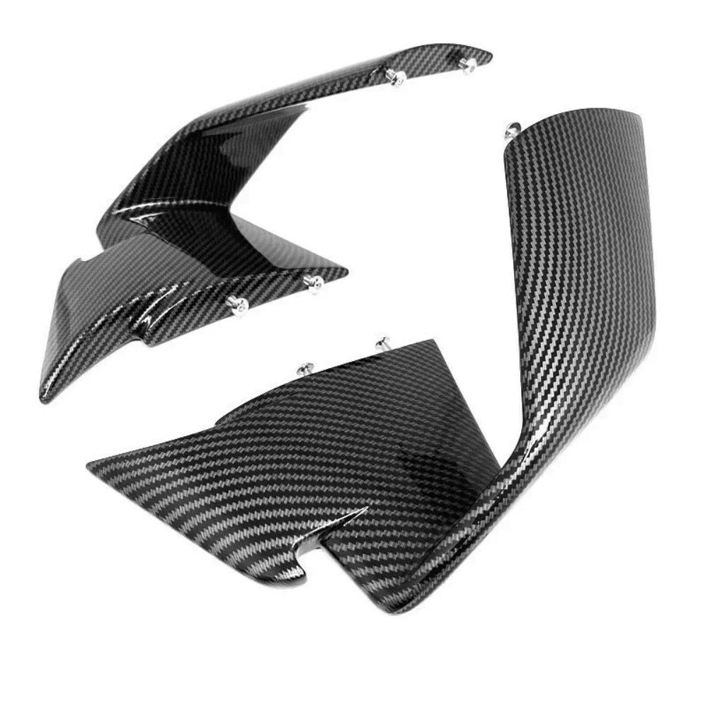 Hydro Dipped Carbon Fiber Finish Front Spoiler Fixed Wing For BMW S 1000RR S1000RR S1000 RR 2019 2020 2021 2022