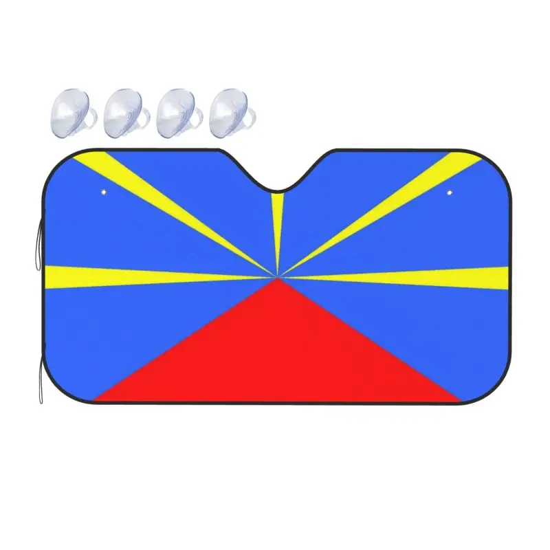 

Custom 974 Reunion Island Logo Print Car Windshield Sun Shade Car Front Window Sun Visor Protector Foldable Uv Ray Reflector
