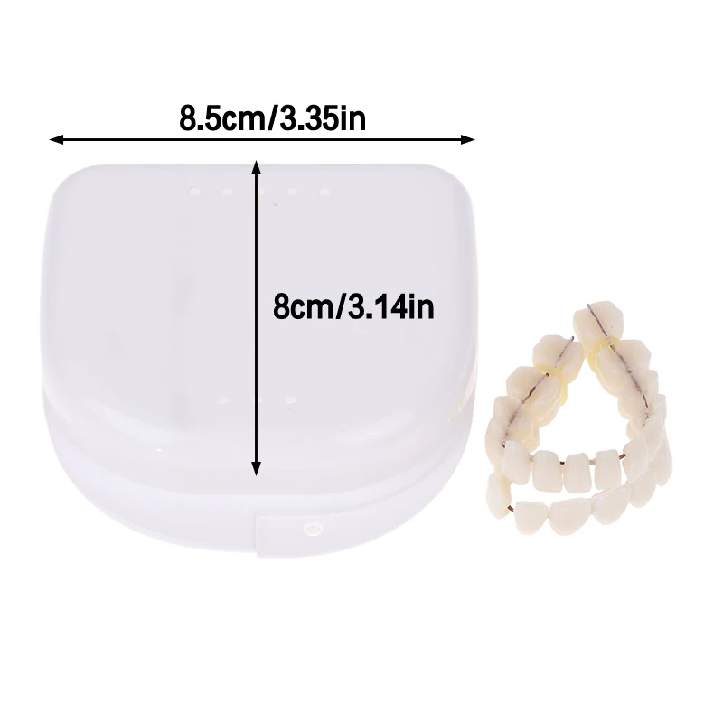 S/M/LSize Preformed Dentition Oral Care Teaching Model Oral Care Teaching Model Boxed Resin Denture Upper Lower Teeth Full Mouth