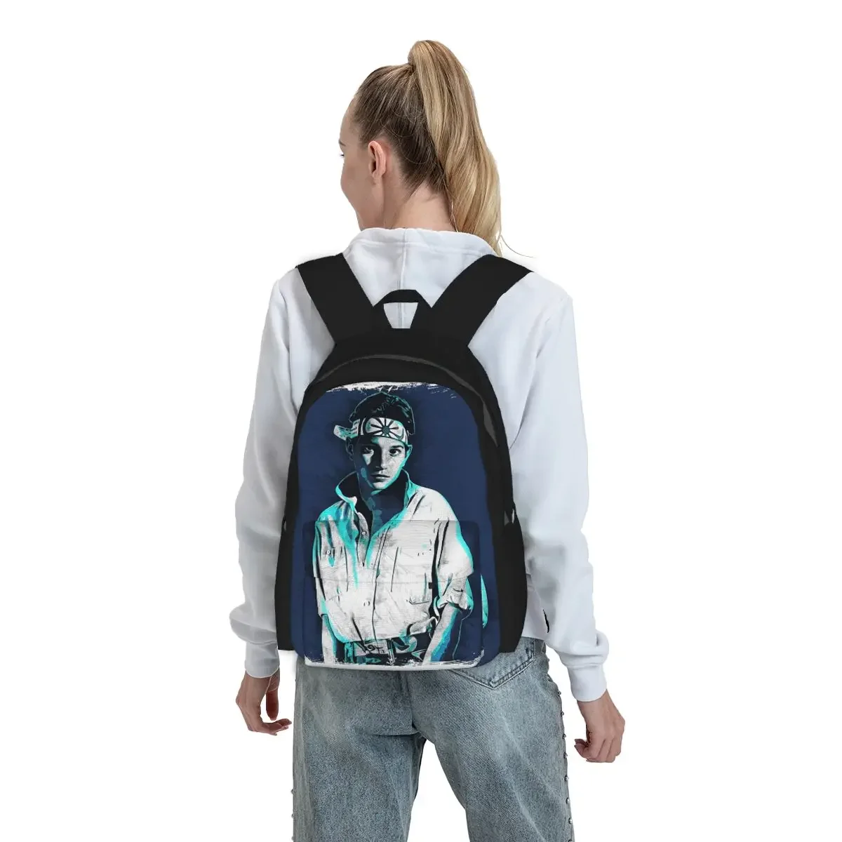

Ralph Macchio - Karate Kid Backpack Student BookBag Kids School Bag Laptop Shoulder Bags for Men Women