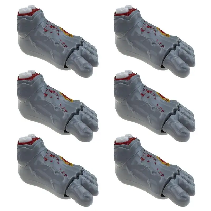 

Halloween Toys For Kids 6pcs Practical Grey Ghost Feet Clockwork Toys Reusable Hand Clockwork Toy Charming Halloween Wind-Up