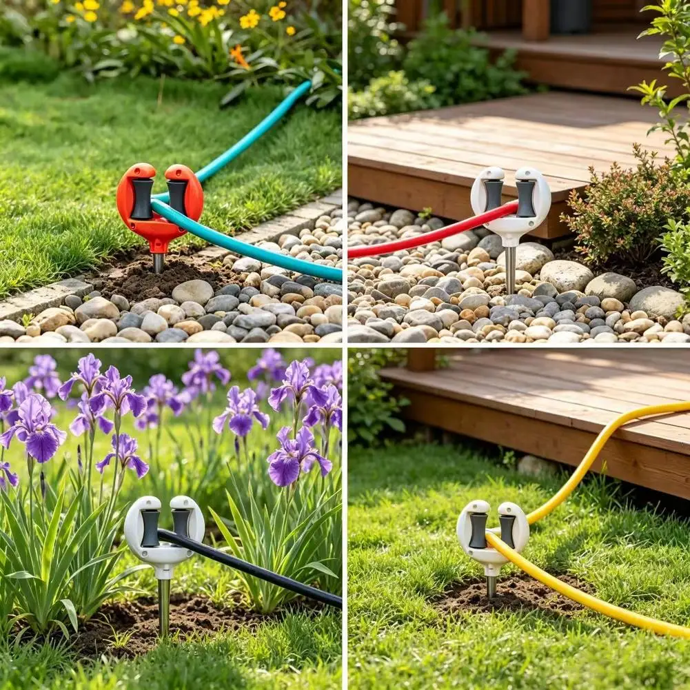 ABS Garden Hose Guide Nail Water Pipe Positioning Holding Roller Yard Lawn Irrigation Hose Spike Garding Irrigation Accessories - view 6