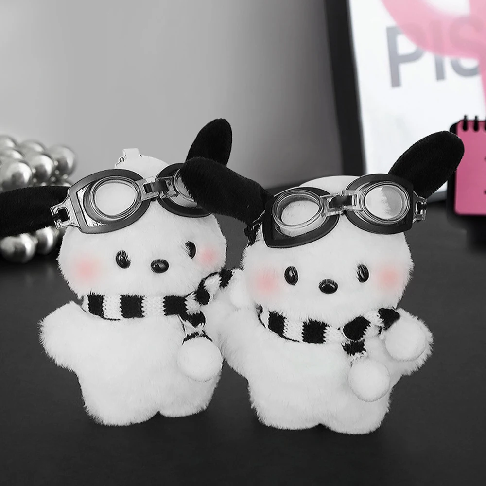 جديد Pochacco مفتاح سلسلة سانريو لطيف دمية فتاة Diy حقيبة قلادة Kawaii غرفة الديكور وسادة زوجين هدية لطيف هدية الكريسماس