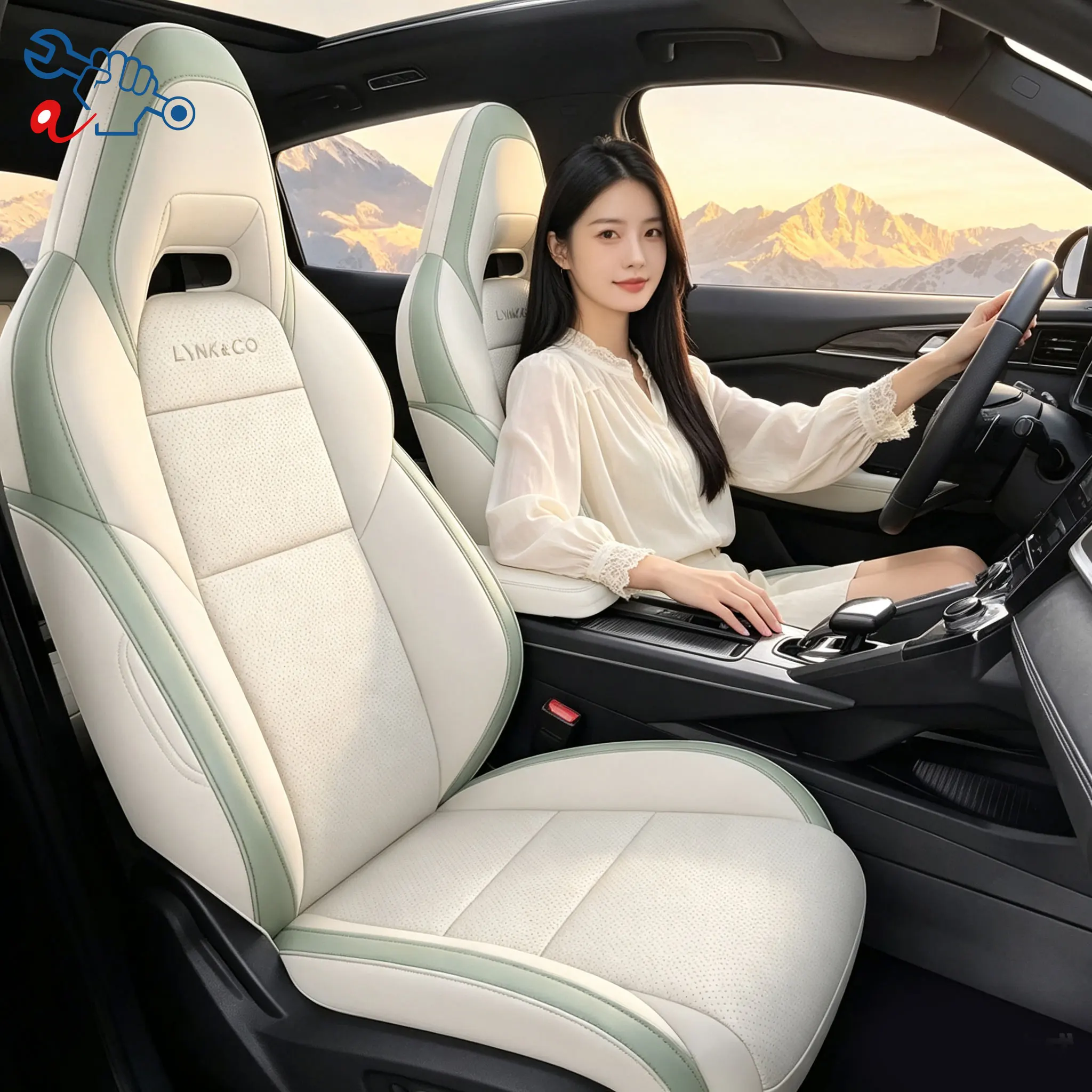 Left‑Drive Car Seat Cover For Lynk & Co Lynkco 06 2020‑2026 Car Seat Pad Full Wrap Protector 4‑Season Use Interior Decoration