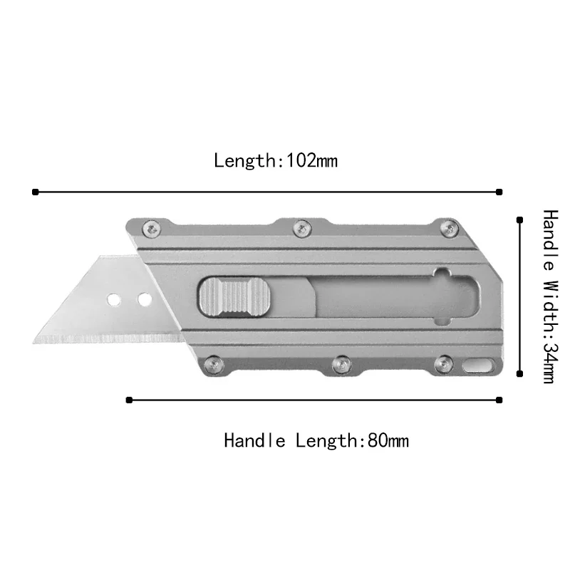 EDC Titanium Alloy Paper Cutter Sliding Blade Knives Unpacking Camping Pocket Outdoor Tools Utlity Knifes Pocketknives Keychain