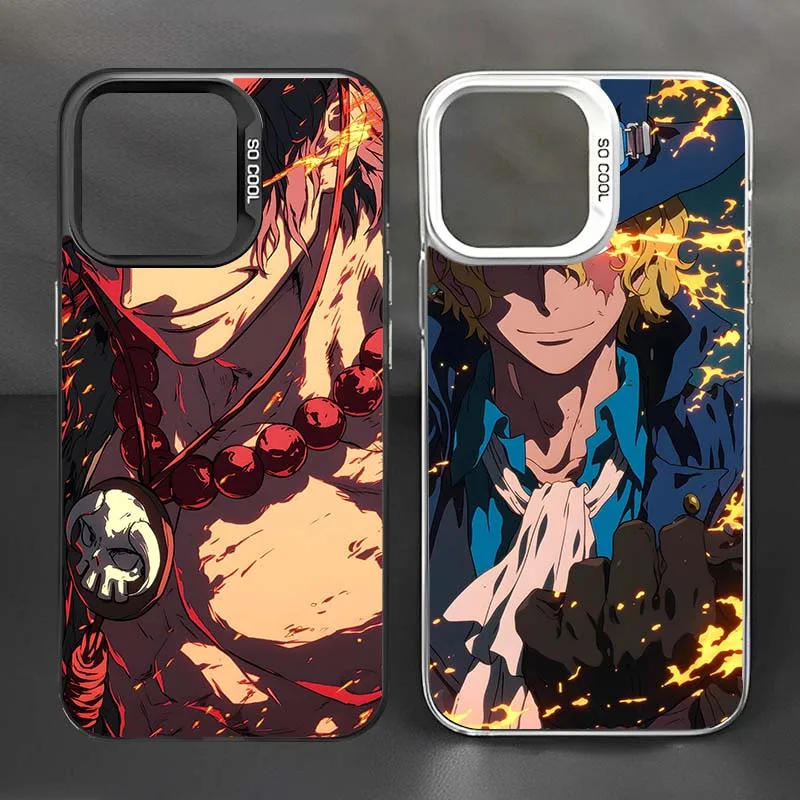 

Luxury One Piece Luffy Art For Apple iPhone 17 Air 16 16e 15 14 13 12 11 Mini Pro Max Plus Colorful Silver Cover Phone Case