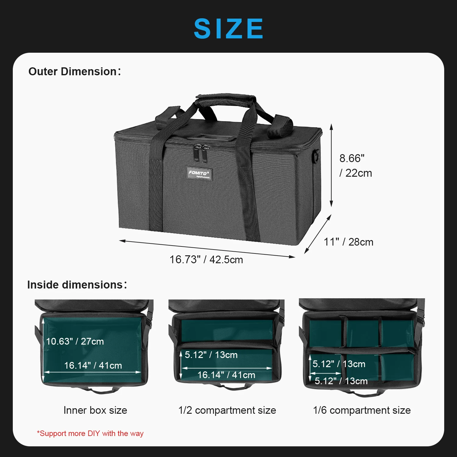 FOMITO Kameratasche, Umhängetasche, faltbare Aufbewahrungstasche, kompatibel mit Nikon, Canon, Sony, SLR/DSLR-Kameras, wasserdicht