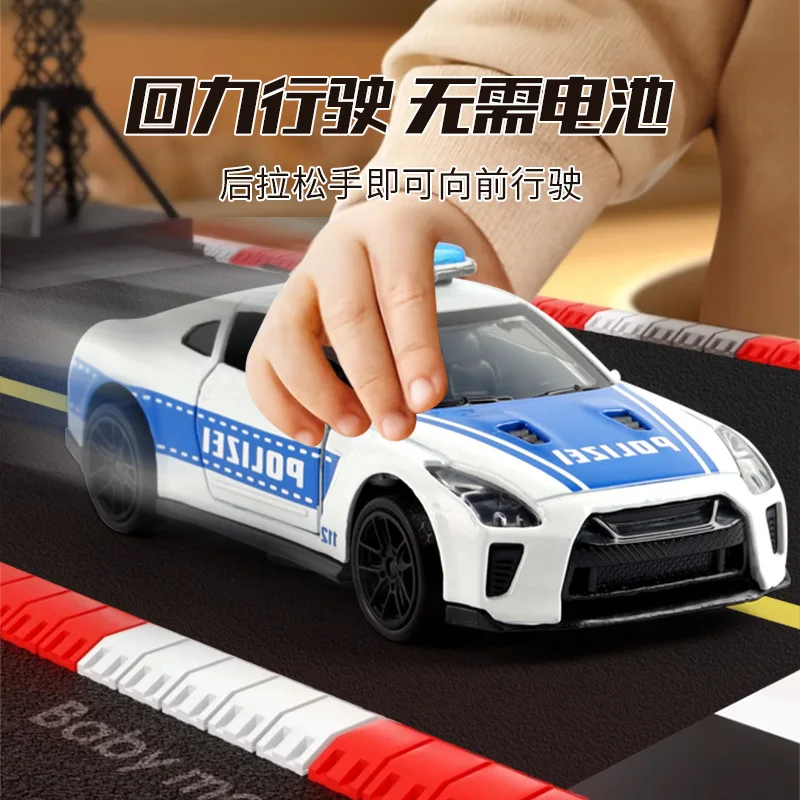 in stock Confezione regalo per auto in lega Giocattolo Simulazione Auto sportiva Auto da corsa Ingegneria Modello di auto Set regalo di compleanno per ragazzo