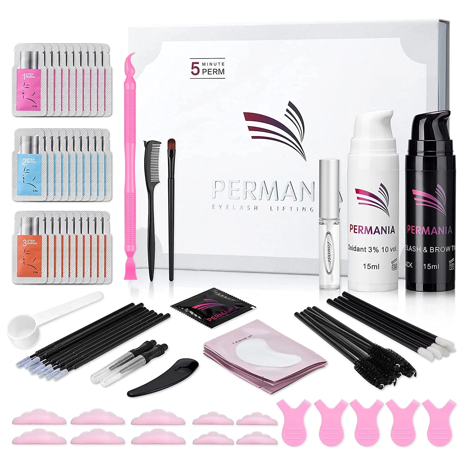 

PERMANIA NEW Lash Lift and Tint Kit Professional Fast Eyelash Lifting Calia Perming Lashes Tint Brow Dye Color Eyes Makeup Tools