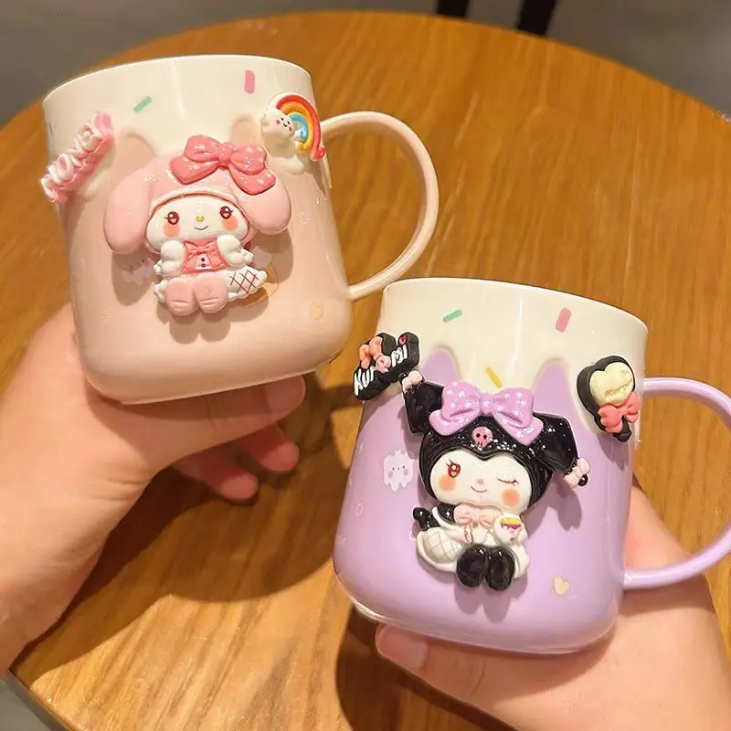 

New children's toothbrush cup Sanrio toothbrush cup Popular cute boys and girls baby mouthwash cup melody kulomi wholesale