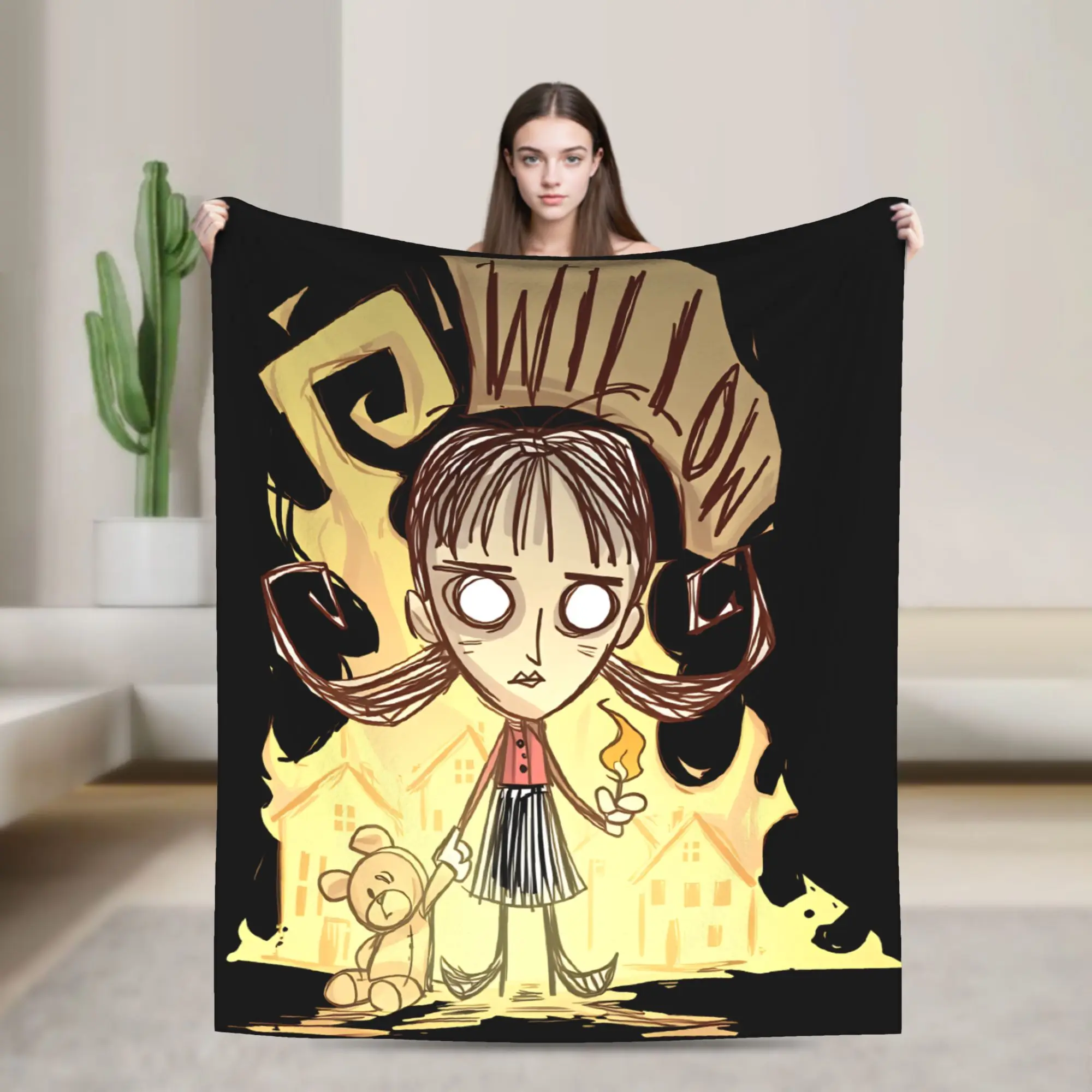 

Warm Soft Blankets Kids Travel Don't Starve Abigail Floating Throw Blanket Flannel Bedspread For Home Decor Sofa Bed Cover